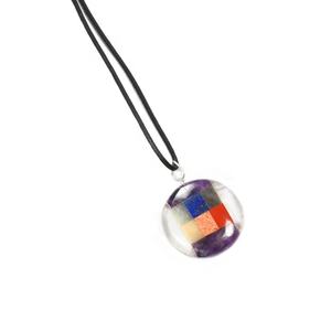 Phenom — pendentifs en pierre dorée, 9 pierres, chakra, en métal, vente en gros - Product Image 6