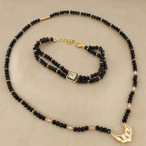 High Quality Gold Plated <b>Black</b> Pearl Manglesutra <b>Bracelet</b> Elegant Brass Jewelry for <b>Women</b> for Weddings and Casual Wear - Product Image 3
