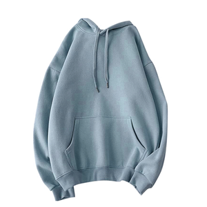 Sweatshirts à capuche surdimensionnés en coton vierge épais Sweatshirts pour hommes Sweatshirts à capuche unis avec logo personnalisé de haute qualité - Product Image 5