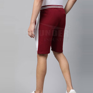 Shorts mi-longs pour hommes, style streetwear, motif uni, confortables, en coton écologique, vente en gros, élastiques, séchage rapide, respirants - Product Image 2