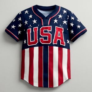Camisetas de béisbol de secado rápido y transpirable con estampado de transferencia de calor OEM al por mayor para hombre - Product Image 3