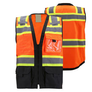 Gilet de sécurité à coutures robustes de haute qualité avec poches, gilet de construction le plus vendu pour hommes, au prix de gros - Product Image 5