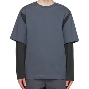 Sudaderas de manga larga con cuello redondo y logotipo personalizado para hombre Estilo informal de doble capa con diseño de cremallera para otoño - Product Image 2