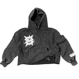 Top tendencia artículo 100% algodón Hombre sudadera logotipo bordado personalizado streetwear cómodo transpirable hombres básicos sudaderas con capucha - Product Image 2