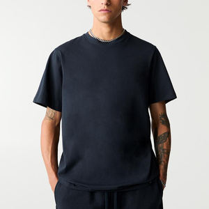 Fabricants de vêtements Streetwear personnalisé coton délavé à l'acide t-shirt court t-shirts ensemble court imprimé Boxy graphique t-shirt hommes - Product Image 4