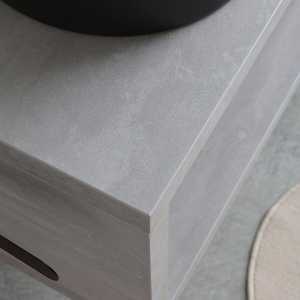 Armoire de salle de bain murale de 80 cm avec miroir LED, comptoir, lavabo, finition noir mat, série KOS - Product Image 5