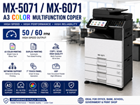 Imprimante multifonction A3 d'occasion 5071 6071, 50-60 ppm, copieur, scanner, recto-verso, réseau, machine de bureau professionnelle