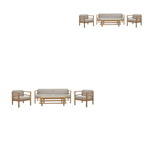 ชุดโซฟาไม้แข็งแบบทันสมัยชุดโซฟาวิลล่าเฟอร์นิเจอร์สำหรับใช้งานกลางแจ้ง - Product Image 4