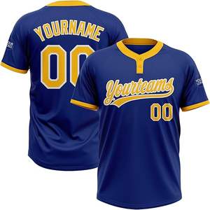 Sublimación Cheer Baseball Jersey Impresión personalizada Botón arriba con diferentes nombres en Jersey de béisbol personalizado para hombres - Product Image 1