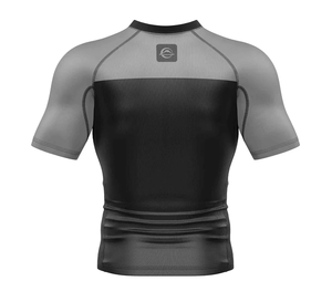 Personalizado sublimado hombres Rash Guard manga corta transpirable compresión gimnasio camisas cómodas BJJ Rash Guard UPF50 + - Product Image 4