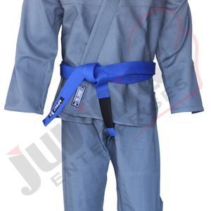 2025 OEM fabricante 100% algodón gris Color 450gsm tejido de perlas logotipo personalizado Pro Kimono Jiu Jitsu Gi uniforme para adultos - Product Image 6