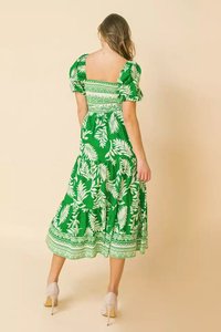 Ropa de alta calidad para mujer, vestidos con estampado de flores, cuello en V, manga corta, Maxi, bohemio - Product Image 3