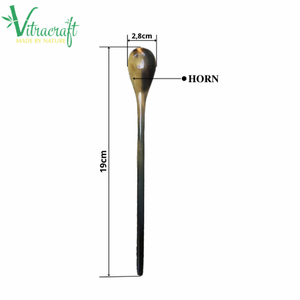 Cuchara de cuerno única. El diseño del mango mide 19cm de largo. Cuchara de cuerno de mango largo, cuchara hecha a mano. Cuchara de cóctel de mango largo, cuchara de café. Regalo significativo Regalo único - Product Image 6