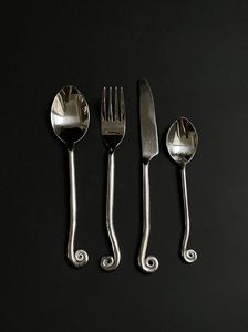 Ensemble de couverts en argent fabriqués à la main en Inde, de qualité supérieure, en acier inoxydable, pour restaurant - Product Image 3