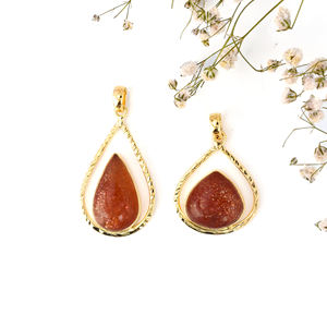 Colgante y abalorio de plata de ley 925 Sunstone Shape - Product Image 2