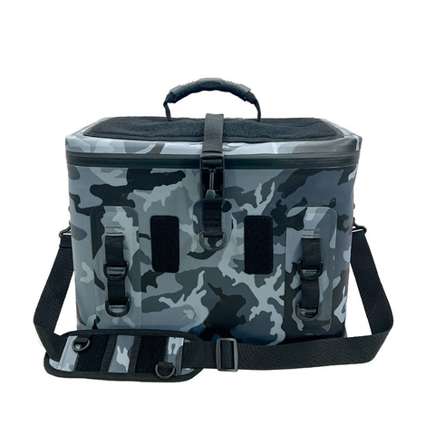 Custom Portable Outdoor Camping Hiking Picnic Waterproof Leak Proof Food Insulated TPU Soft Cooler Bag With Shoulder Strap