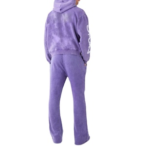 Ensemble décontracté deux pièces unisexe : Sweat-shirt oversize imprimé sur mesure et pantalon droit, 100 % coton - Product Image 4
