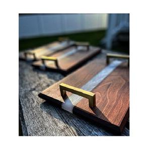 New Arrival 2024 Best Quality Wood With <b>Epoxy</b> Food Platter Trays Service Equipment Food Safe Tray Made of Wood at Best <b>Price</b> - Product Image 1