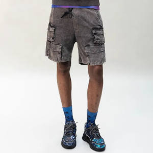 Men's High Street Trendy Summer Casual <b>Shorts</b> Mid <b>Waist</b> Knee Length <b>Short</b> Pants Solid Pattern Pockets Multi Colors-OEM Service - Product Image 5