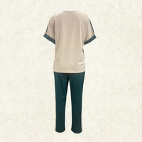 Ensemble décontracté deux pièces pour femme, été, uni, 100 % polyester, anti-boulochage, logo personnalisé, haute qualité, coupe ample
