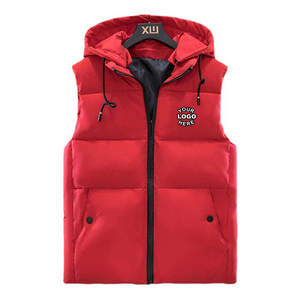 Custom Design Logo Outdoor Puffer <b>Jacket</b> High Street Style Sleeveless With Hood <b>Winter</b> Warm <b>Jacket</b> OEM Service Available - Product Image 5
