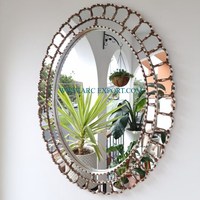 Best Selling Copper Plated Unique New Look Metal Wall Hanging Mirror Prime Quality Handmade New Style Classic Wall Decor Mirror
