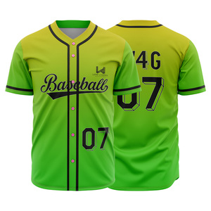 Maillots de baseball/softball personnalisés W4G, nom d'équipe imprimé personnalisé, respirant, évacuant l'humidité, grande taille, prix bas, sans tarif - Product Image 3