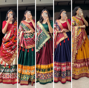 Meilleure qualité à la mode ethnique imprimé Lehenga avec chemisier Dupatta pour femmes dames indien pakistanais vêtements mariages autres fêtes - Product Image 6