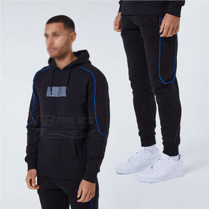 ชุดวอร์มผู้ชายแบบมีฮู้ด 2 ชิ้น สีพื้น ผลิตโดย OEM สามารถปรับแต่งสีได้ ผลิตจากผ้าฝ้าย 100% เหมาะสำหรับใส่ลำลองในฤดูหนาว ระบายอากาศได้ดี - Product Image 2