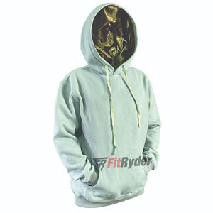 Sweat à capuche de luxe pour homme, épais, en polaire brodé, avec logo personnalisé, écologique, OEM, coupe courte, personnalisable à l'intérieur - Product Image 6