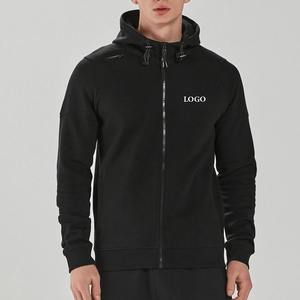 เสื้อฮู้ดแบบมีซิปสำหรับผู้ชาย2026สีพื้นและระบายอากาศได้ดีปรับแต่งได้ - Product Image 1