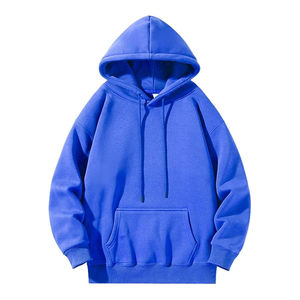Streetwear Sweat à capuche surdimensionné en coton de haute qualité pour hommes, pochette tricotée personnalisée pour l'hiver, au prix de gros - Product Image 3