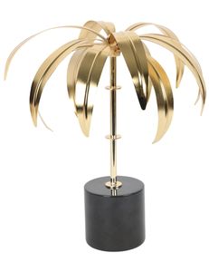 Design moderne élégant Palmier doré Marbre Bas Métal brillant Sculpture décorative Haute demande Home Art Enhancement Handicraft - Product Image 4