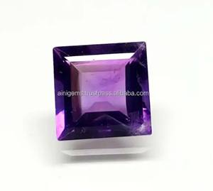 Piedra preciosa de amatista natural, amatista facetada de piedra brasileña, piedra amatista cuadrada semipreciosa a precio mayorista - Product Image 2
