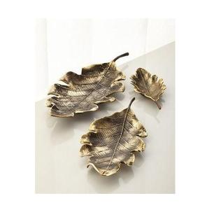 Plateau à vaisselle en feuille de palmier en fonte d'aluminium doré de qualité supérieure Plateau à poisson décoratif à faible coût - Product Image 4