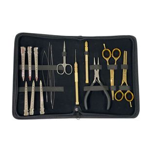 Kit de alicates de extensión de pelo de color personalizado al por mayor y kit de herramientas con gancho para tirar, kit de alicates de pelo de acero inoxidable sostenible - Product Image 1
