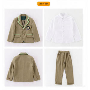 Conjunto de Uniforme Escolar Estilo Británico, Blazer Azul Rey Clásico con Diseño de 3 Piezas, Apto para Jardín de Niños y Escuela Primaria - Product Image 5