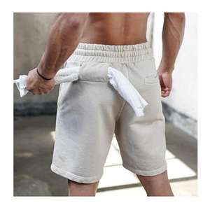 Pantalones cortos de gimnasio de algodón ecológico sólido de nuevo estilo para hombre, pantalones cortos deportivos Cargo de malla de nailon con estampado de logotipo personalizado para correr, secado rápido - Product Image 6