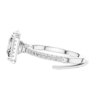 Bague de fiançailles en diamant de laboratoire taille princesse 2,93 carats, clarté VVS-VS EF, or 18 carats, 14 carats, 10 carats et argent 925, rose, jaune, blanc - Product Image 6