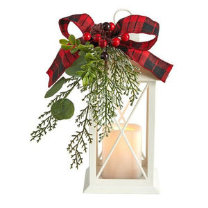 Vente en gros de lanterne décorative attrayante en métal noir en fer bougeoir pour la décoration de veilleuse de maison de Noël - Product Image 4