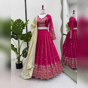 Lehenga Choli de créateur en gros pour femmes, mariage, broderie lourde, prêt à porter, fête indienne - Product Image 3