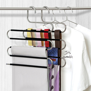 Nuevo lujo personalizado 5 capas pantalones organizador de Metal de un solo nivel <span class=keywords><strong>Multi</strong></span> pantalones largos perchas de falda - Product Image 1