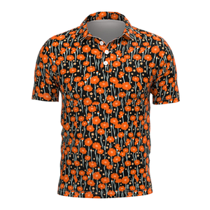 Polos de golf en coton de haute qualité avec impression par sublimation, polyester, spandex, séchage rapide, manches courtes, col, pour hommes - Product Image 3
