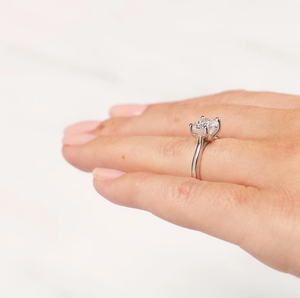 Anillo de compromiso de solitario Moissanite con corte de cojín para mujer, nuevo diseño, anillo de boda y fiesta de plata esterlina - Product Image 4