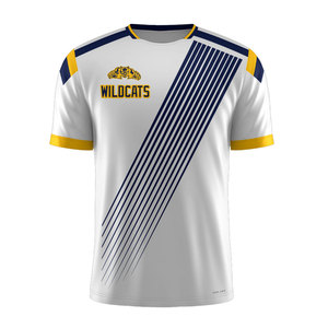 Camiseta de fútbol de cuello retro transpirable de alta calidad al por mayor, camiseta de fútbol uniforme de equipo de diseño personalizado para hombre - Product Image 1