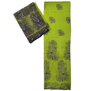 Vestido africano de moda de verano de temporada de tela George Wrappers de seda cruda India de la mejor calidad para adultos a la venta - Product Image 1