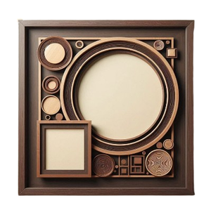 Forme carrée dessus de table cadre photo moderne bordure décorative en bois moderne cadre photo porte-clips d'image mémorable - Product Image 1