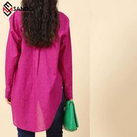 Blusas y Camisas de Invierno para Mujer, Tallas Grandes, Delgadas, Transpirables, de Manga Larga, con Estampado de Plumas, 100% Lino