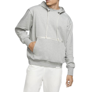 Logo personnalisé 100% coton sweat à capuche pour hommes Design de mode coréen sweats à capuche avec cordon de serrage décontracté et poids lourd avec broderie - Product Image 2