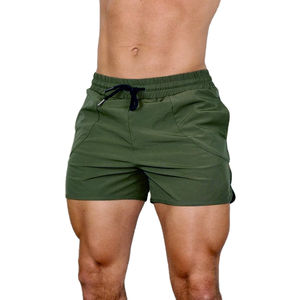 Shorts de gymnastique respirants personnalisés pour hommes pour l'entraînement, la course et l'entraînement Shorts de sport à motif solide en vente Service OEM - Product Image 3